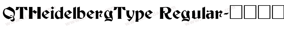 QTHeidelbergType Regular字体转换